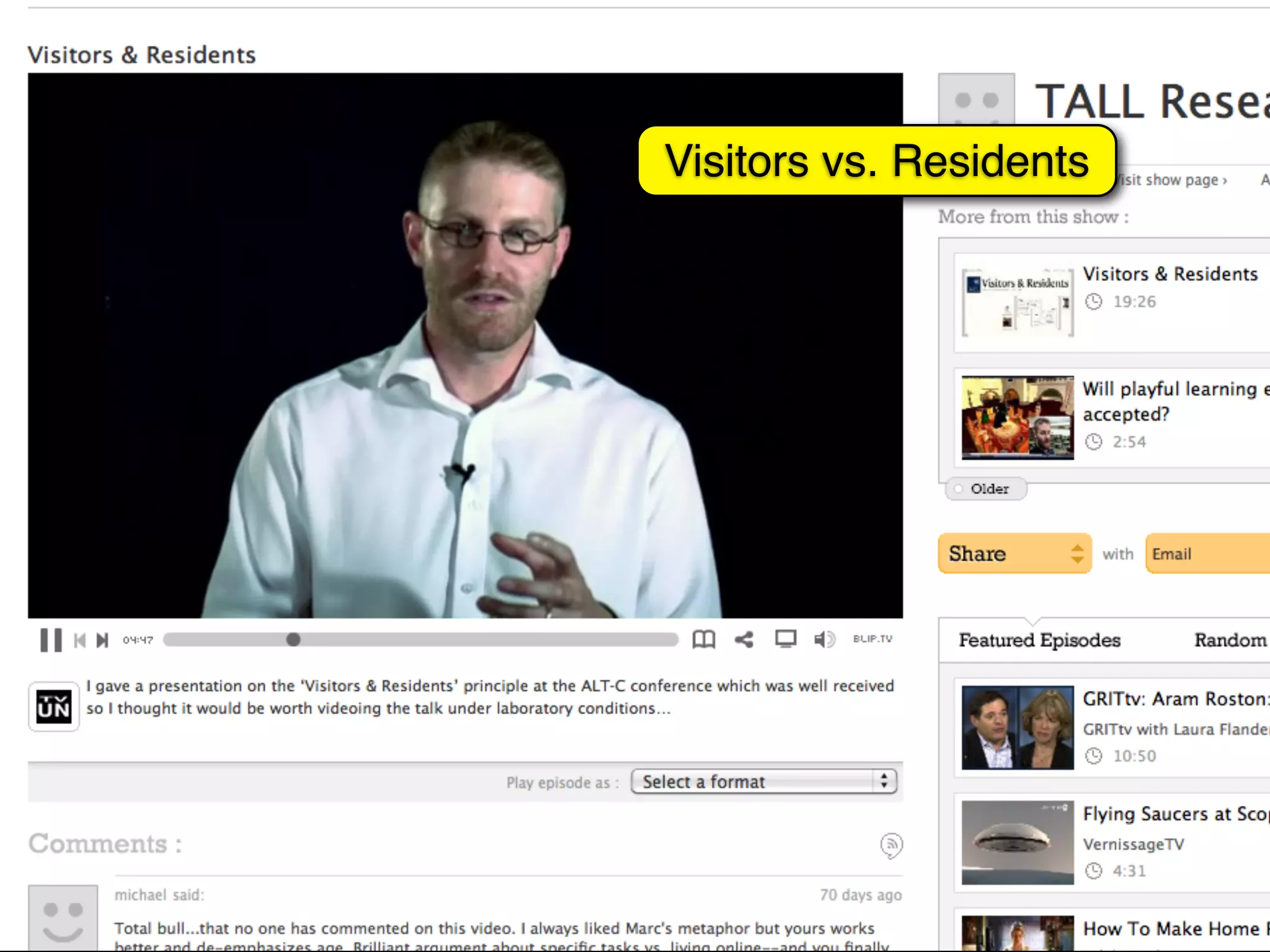 Visitors vs. Residents
 
