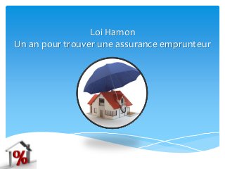 Loi Hamon
Un an pour trouver une assurance emprunteur
 