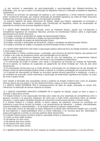 Questões federalismo