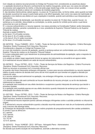 Questões processo civil-recursos