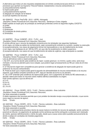 Questões processo civil-recursos
