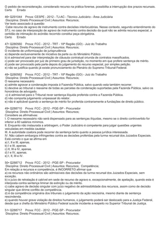 Questões processo civil-recursos