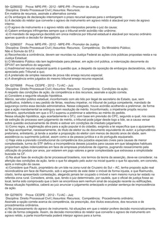 Questões processo civil-recursos