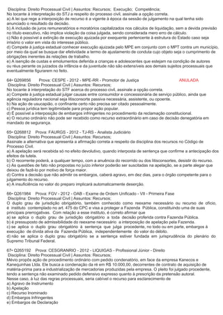 Questões processo civil-recursos