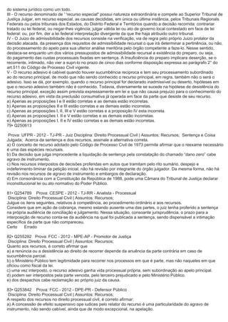 Questões processo civil-recursos