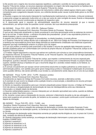 Questões processo civil-recursos