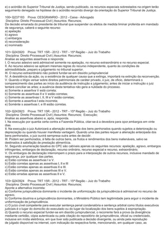 Questões processo civil-recursos