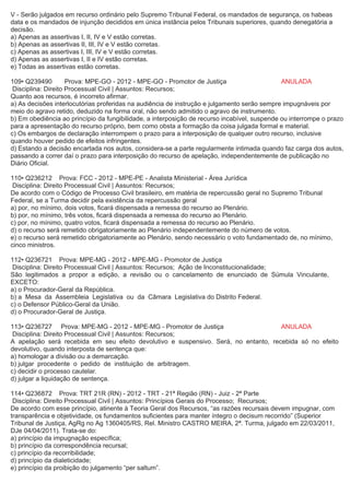 Questões processo civil-recursos