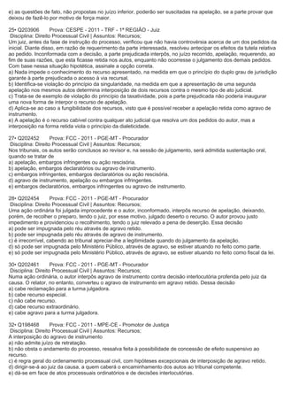 Questões processo civil-recursos