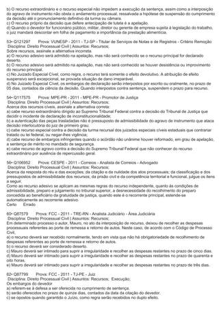 Questões processo civil-recursos