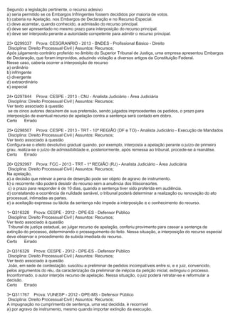 Questões processo civil-recursos