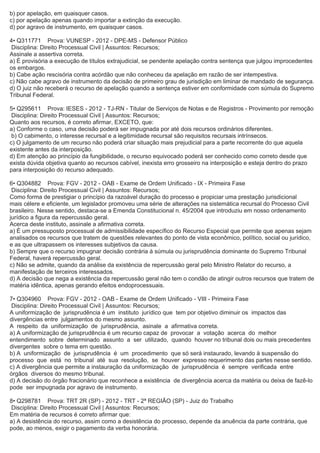 Questões processo civil-recursos