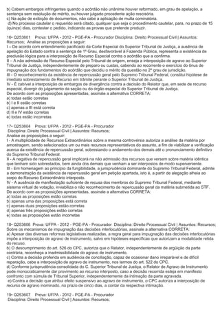 Questões processo civil-recursos