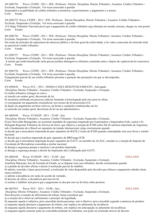 Questões tributário-crédito tributário