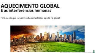 Apresentação elaborada pela Professora FERNANDA BRUM LOPES, disciplina de Geografia
Fenômenos que rompem as barreiras locais, agindo no global.
 