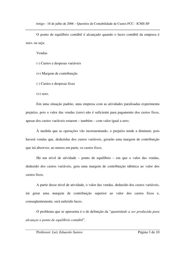 Artigo de contabilidade