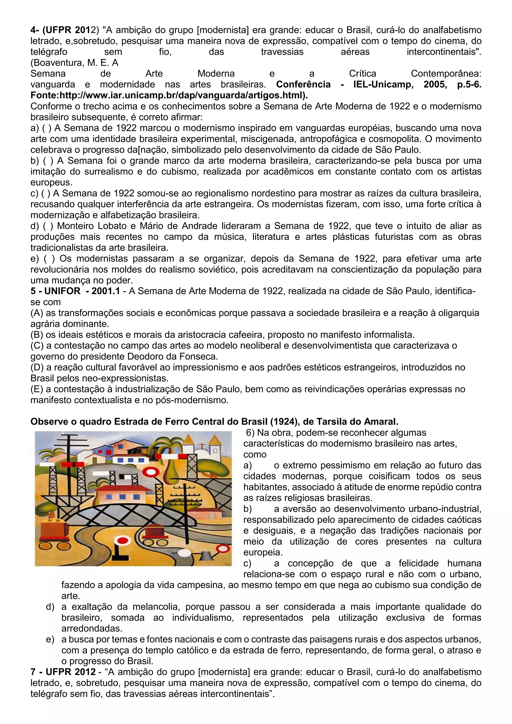 QUESTÕES SOBRE A SEMANA DE ARTE MODERNA NO ENEM.docx