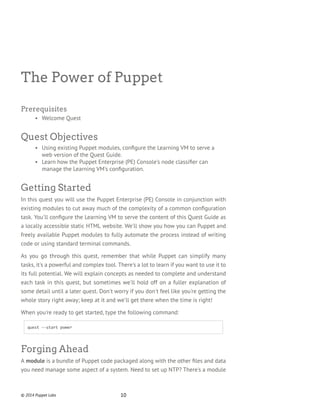 Learn Puppet : Quest Guide for the Learning VM | PDF