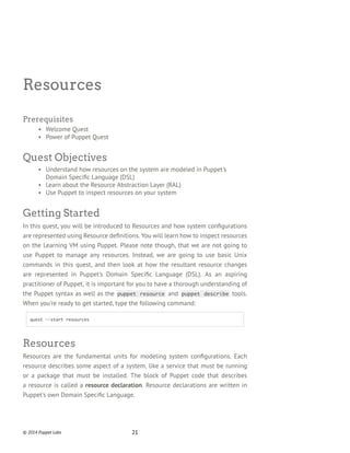 Learn Puppet : Quest Guide for the Learning VM | PDF