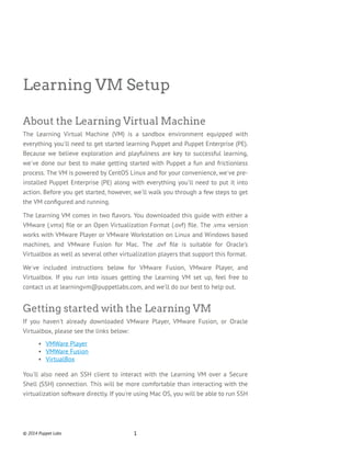 Learn Puppet : Quest Guide for the Learning VM | PDF