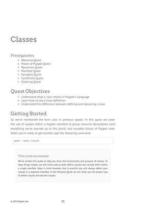 Learn Puppet : Quest Guide for the Learning VM | PDF