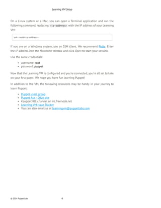 Learn Puppet : Quest Guide for the Learning VM | PDF