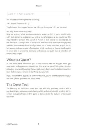 Learn Puppet : Quest Guide for the Learning VM | PDF