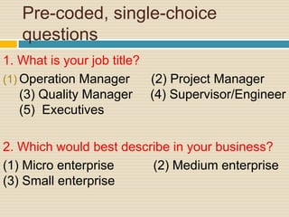 Design and Development of Questionnaire | PPTX