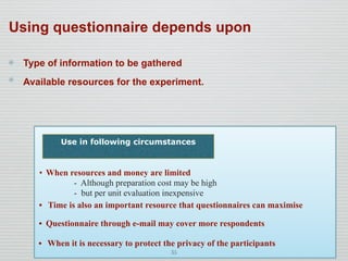 Questionnaire Modalities Questionnaire and its Types | PDF