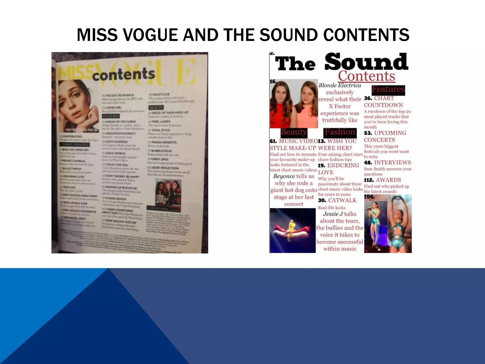MISS VOGUE AND THE SOUND CONTENTS
 