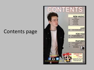 Contents page
 