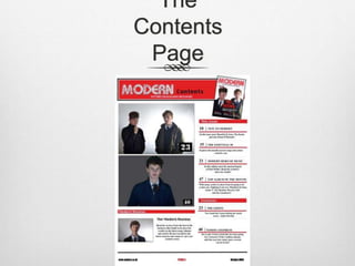 The
Contents
Page
 