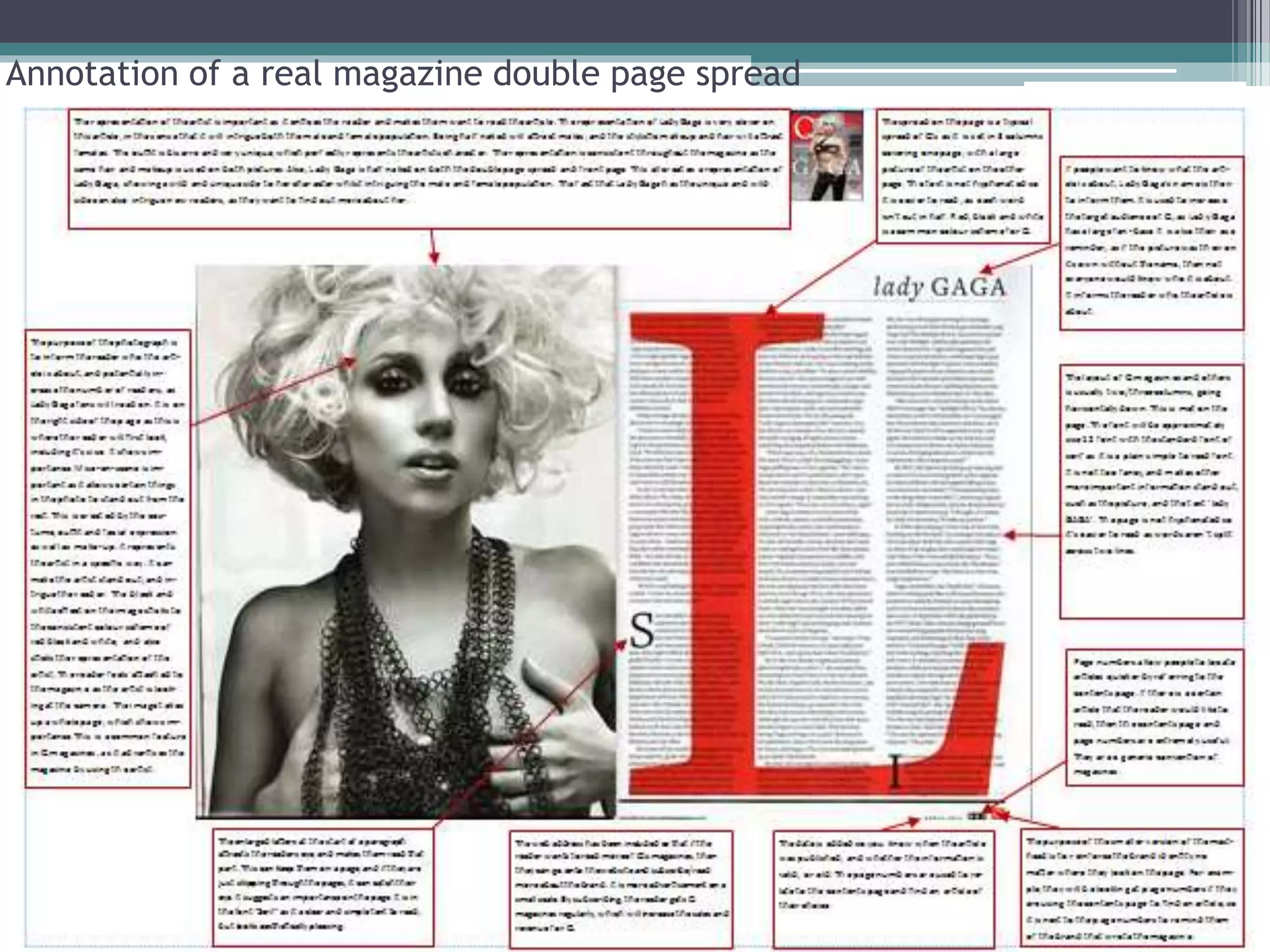 Annotation of a real magazine double page spread
• .
 