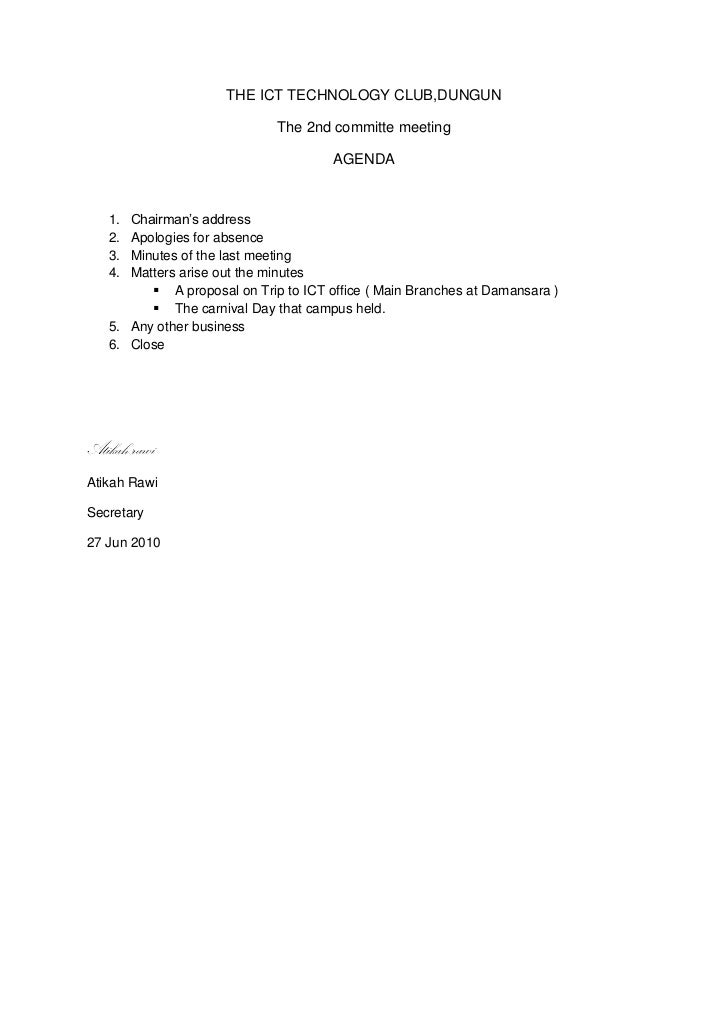 Notice Of Meeting