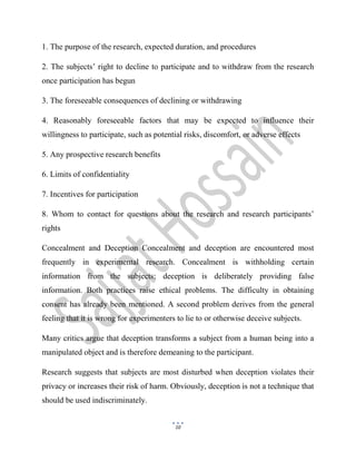 How do you define research ethics? Discuss Ethics and the Research ...