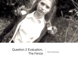 Question 2 Evaluation,
The Fence
Ella Amoroso
 