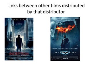 Links between other films distributed
by that distributor
 