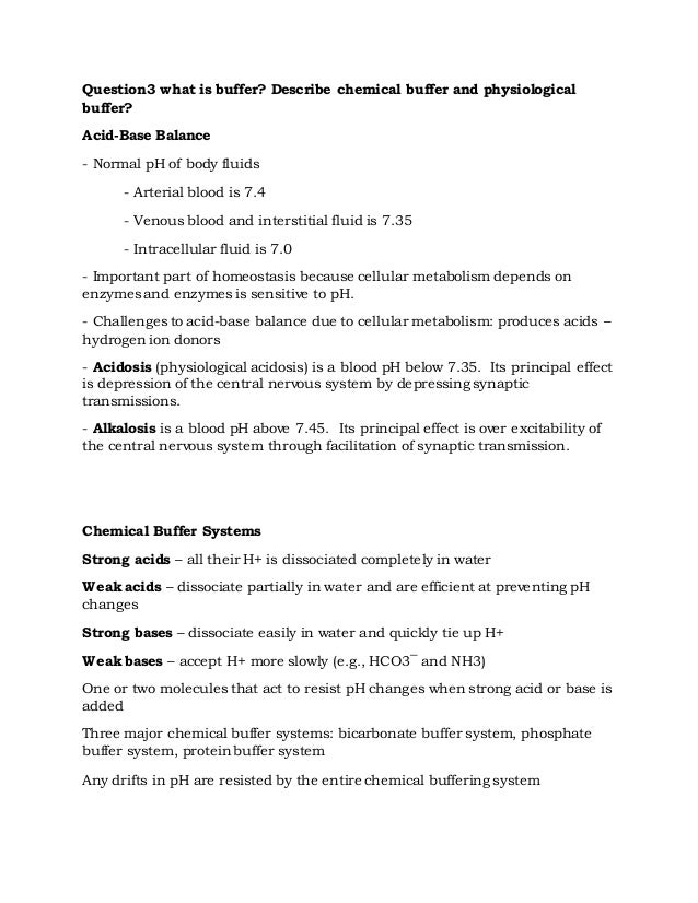 chemical buffer