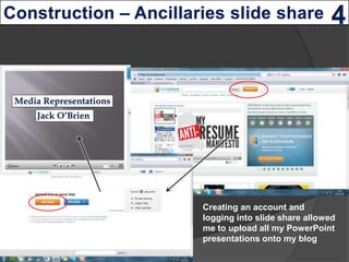 Creating an account and
logging into slide share allowed
me to upload all my PowerPoint
presentations onto my blog
 