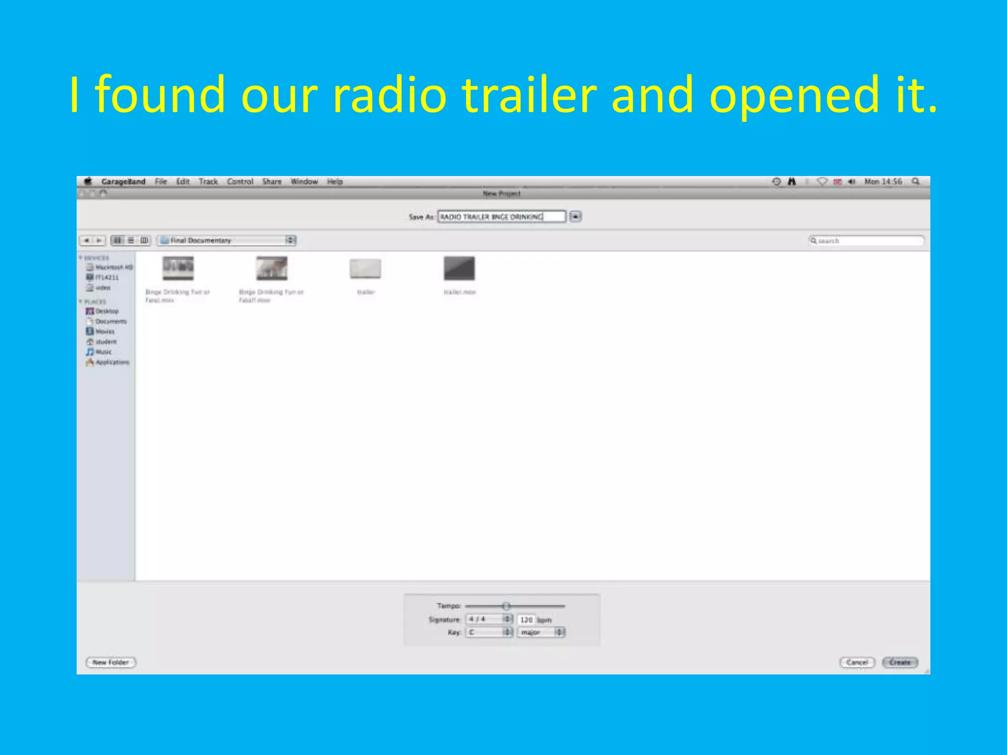 I found our radio trailer and opened it.
 