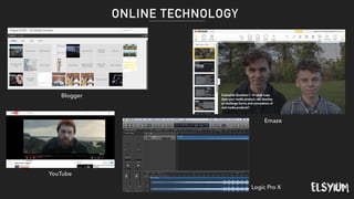 ONLINE TECHNOLOGY
Blogger
Emaze
YouTube
Logic Pro X
 
