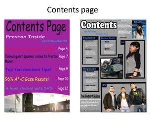 Contents page