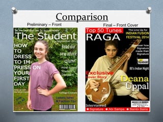 Comparison
Preliminary – Front
Cover
Final – Front Cover
 