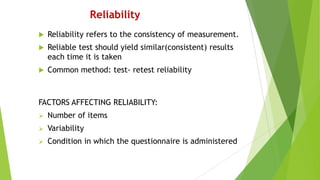 Questionnaire Development | PPTX