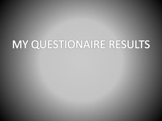 Questionaire results improved
