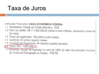 Taxa de Juros
 