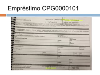 Empréstimo CPG0000101
 