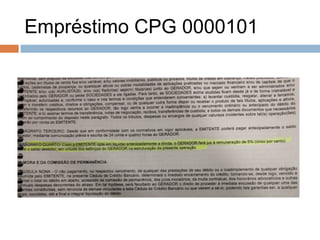 Empréstimo CPG 0000101
 