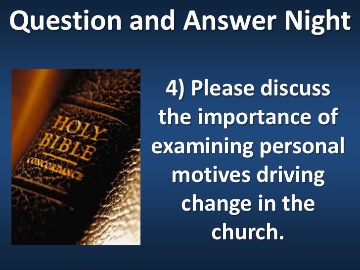 Question and answer night.4.1.12