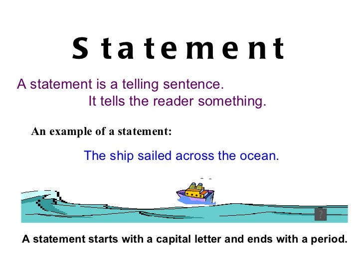 question and statement